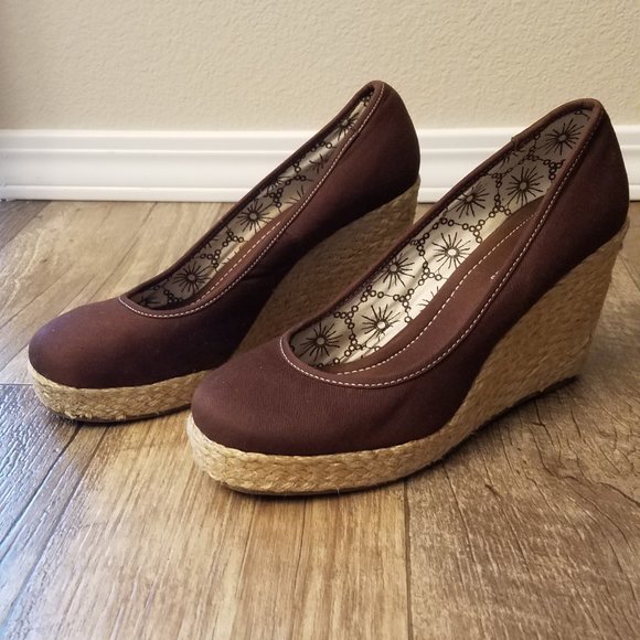 Montego Bay Club Brown Jute Wedge Heels - Picture 2 of 9